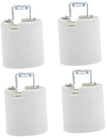 Gatuida Douille de Lampe à E26 en Céramique 4 Pièces Support Mural Résistant Haute Température Installation Simple pour Ampoules Décoratives DIY