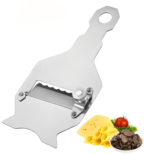 LAKPYN Rallador de Trufas, Grosor Ajustable,Acero Inoxidable,Con Orificio para Colgar,Para Setas, Queso, Chocolate, Ajo