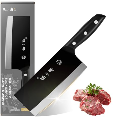 ZHANG XIAO QUAN Cuchillo de cocina chino afilado, cuchillo de chef profesional con mango de madera, acero inoxidable, fácil de limpiar, perfecto para el hogar y la restauración