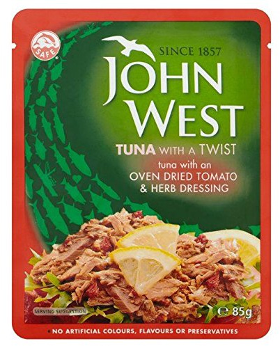 John West Tomato & Herb Tuna Pouch 85g - Pack of 2