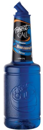 Finest Call, Blue Curaçao, 1 l, Sciroppo Aromatizzato all'Arancia, Ideale per Blue Margarita, Cocktail Tropicali e Analcolici