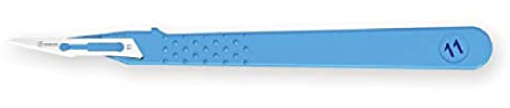 Gima - Sterile Skalpelle aus rostfreiem Edelstahl, Handgriff aus ABS, zum Einmalgebrauch, Standard, Nr. 11, 10 einzeln verpackte Skalpelle