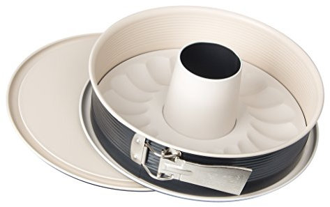 Zenker 7813 Springform Crème Noir mit 2 Böden, Durchmesser 29 cm, Edelstahl, grau / beige, 28 x 28 x 7 cm, Anthrazit / Creme