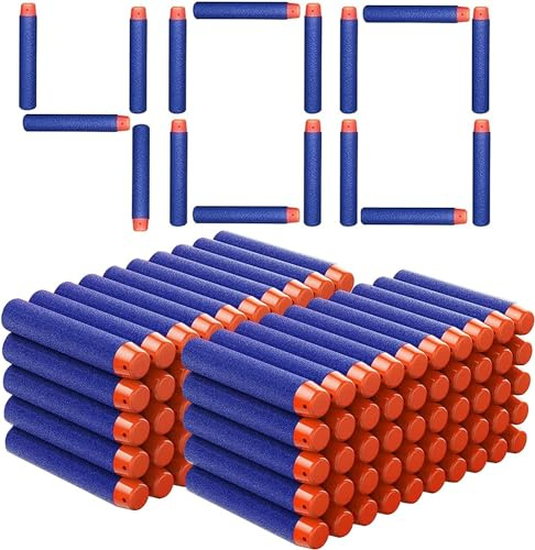 Airlab 400pcs Fléchettes pour Pistolets Nerf Fortnite, 7,2 cm Balles pour N-Strike Elite, Flèches Munition Accessoires de Bullet Recharge, Cadeau Anniversaire Pâques Halloween Noël Garçon Fille, Bleu