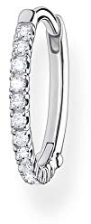 Thomas Sabo boucles d'oreilles créoles simples pierres blanches argent sterling 925 CR657-051-14
