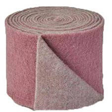 Hochwertiger & Widerstandsfähiger Filz – Zweifarbig - Breite 15cm / Länge 5m - Topfband/Bastelfilz/Wollfilz – viele Farben - Dehnbar & Druckelastisch – Tischdeko Ostern/Weihnachten (Grau/Altrosa)