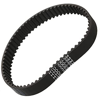 Heyiarbeit 5M330 Black Arc Toothed Timing Belt Power Grip Cogged Toothed Timing Belt Rubber Industrial Timing Belt Closed Loop Synchronous Pulley Wheel 330 x 15mm (LxW) 5mm Pitch 1Pcs