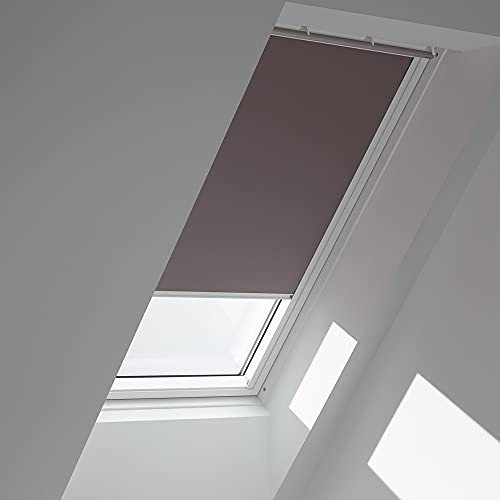 VELUX Original Verdunkelungsrollo (DKL), Silberne Seitenschienen, Y47, Taupe // DKL Y47 4577S