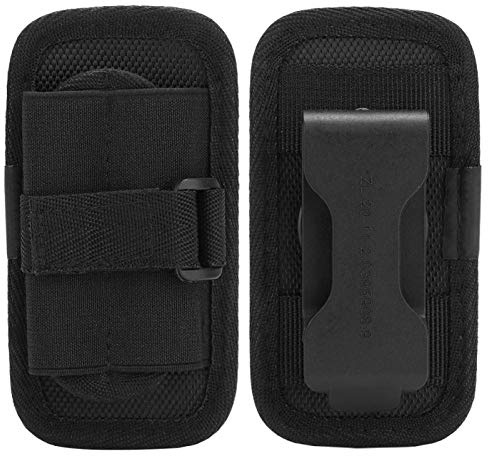 OUKENS Taschenlampe Holster, Taktische Taschenlampe Tasche Halter, 360 Grad drehbar Nylon Taschenlampe Tasche mit Gürtel Clip, LED Fackel Holster Fall Schwarz