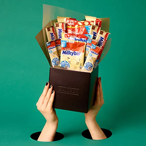Milkybar - Cesto per bouquet di cioccolato, colore: Nero/Regolare