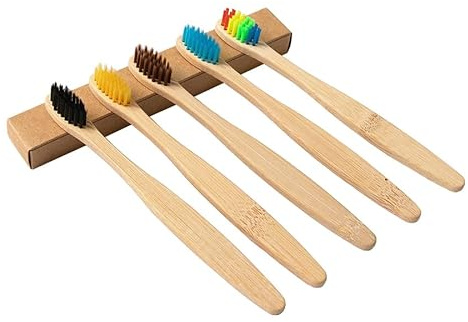 10/20/40PCS Bunte Bambus Zahnbürste Set Weiche Borsten Holzkohle Bambus Zahnbürsten Weiche Mundpflege (10PCS)