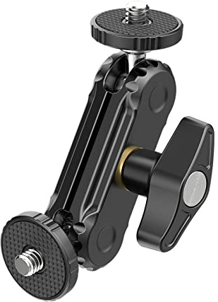 ULANZI Magic Arm with Double Ballhead 1/4 Screw, Compatible with Universal Monitor Mount for Camera, Video Shooting Photography Accessories Microphone Fill Light Bracket