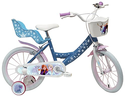 A.T.L.A.S. Mädchen Mädchenfahrrad Fahrrad 16 Zoll Kinder Eiskönigin/Frozen, blau/weiß, 16''