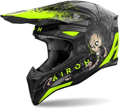 CASCO AIROH OFFROAD WRAAAP DARKNESS MATT M