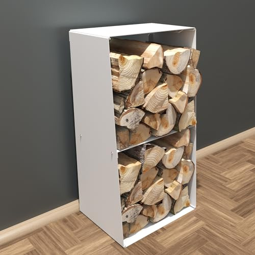tuning-art KR010 Kaminholzregal Brennholzregal Kaminholzständer Innen Außen Wandmontage Pulverbeschichtet