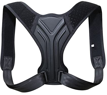 BATCAR Haltungskorrektur-Rückenstütze, verstellbare Haltungsstütze für den oberen Rücken, Schulterentlastung, Haltungstrainer, Wirbelsäulen-Haltungsstütze (Farbe: Schwarz, Größe: X-Small) charitable