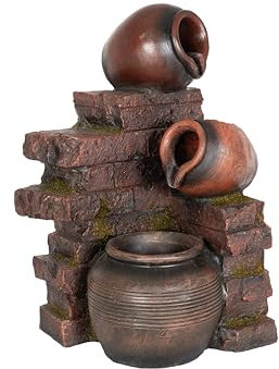 Easy Fountain Pot Wall Pours Solar Water Feature