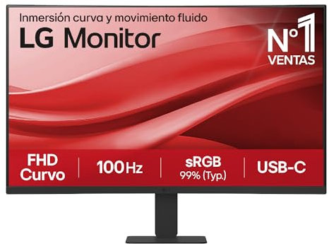 LG 27U421A-B 27 stationär PC-skärm - IPS-panel FHD-upplösning (1 920 x 1080), 5ms 100Hz, HDR 10, sRGB 99% (CIE1931), lutningsbar, HDMI 2.0, USB-C (15W)