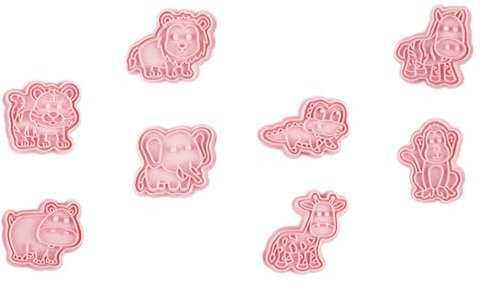 Mikinona 8piezas Moldes Para Galletas De Animales Cortadores Forma De Animales Para Hornear Para Fiestas De Plástico Moldes Para Galletas Diy