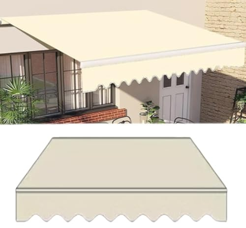 genérico Toldo retráctil de para Patio, con Cubierta de Repuesto, Impermeable, con protección UV, para balcón, jardín y Ventana no Incluye Soporte para sombrilla(Beige, 300 x 150 cm)