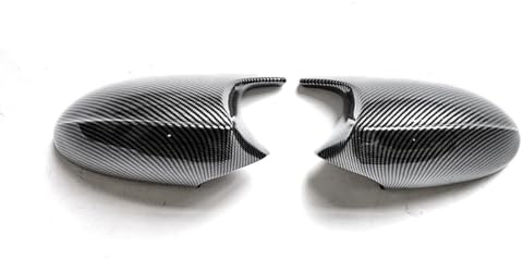 Ojklv Auto Spiegelkappen Kompatibel für BMW 3 Series E90 2005-2007, Tür Spiegelkappen Abdeckungen Seitenspiegel, Rückspiegelgehäuse, Rückspiegelkappe Ersatz,B/Carbon Fiber