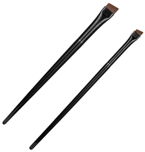 FIXOSHEE 3 Sets Ultra Fine Angled Eyebrow and Eyeliner Brushes for Women Soft Flat Slanted Makeup Brush Pack for Precise Brow Shaping and Fine Liner Application
