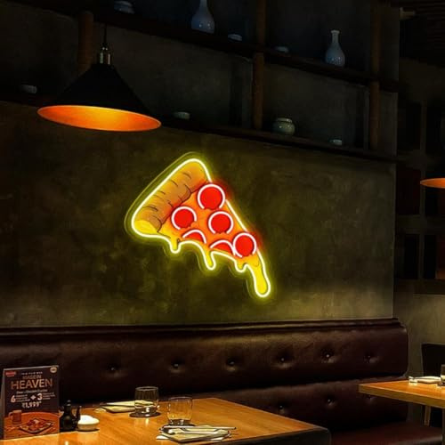 Xusdamyj Benutzerdefinierte Pizza Neon Zeichen Logo Shop Acryl Zeichen Wanddekoration, LED Business Zeichen Logo Neon