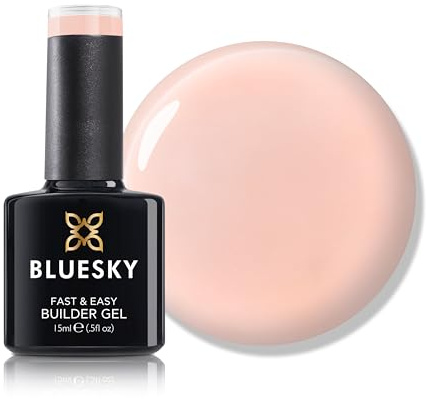BLUESKY All in One Fast and Easy Builder Gel 15ml, Dusty Rose - Peachy Pink, Nail Strengthener and Extender for Long, Strong Nails and Nail Extensions, Requires Curing Under LED UV Nail Lamp