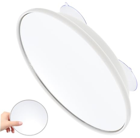 Hohopeti Espejo de Maquillaje con Ventosa Aumento Espejo Ampliador para Baño y Tocador Diseño Sencillo sin Taladro Fácil Instalación Superficies Lisas para Cuidado Personal y Maquillaje