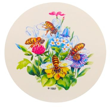 Deckeleinlagen Blumenwiese 500gr (120x) für Neutralgläser Honiggläser Einlagen Imkerei Imker