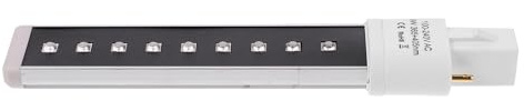 TOPPERFUN Lampada LED per Polimerizzazione Gel Unghie 9W Doppia Sorgente Luminosa UV Tubo di Luce Nera Ricambio Lampadina per Asciugatura Rapida e Uso Professionale
