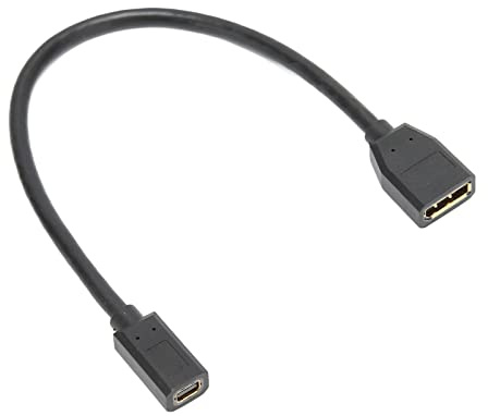 BONKZEBU Adaptador Displayport de Alta Velocidad para Vídeo 8K y Audio Dolby, Cable de Extensión Mini a, Ideal para Jugadores, PVC
