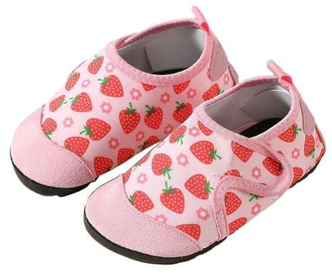 Kids Water Shoes Toddler Swim Shoes Non-Slip Swimming Pool Socks for Boys Girls Beach Aqua Socks (Strawberry, Toddler, 4.5, Numeric Range, UK Footwear Size System, 5, Medium)