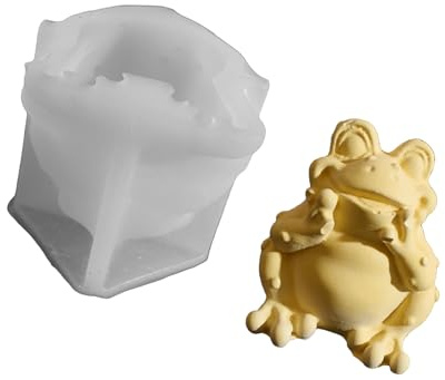 Künstlerische Frösche Silikon Bastelform, spülmaschinenfeste Designs für detaillierte Schokoladenkerzen Projekte, Schnellverschluss, wiederverwendbare Frösche Schokoladenform