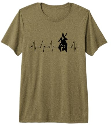 Musicien violoncelliste Cardiogram Joueur de Violoncelle T-Shirt Haut de Gamme