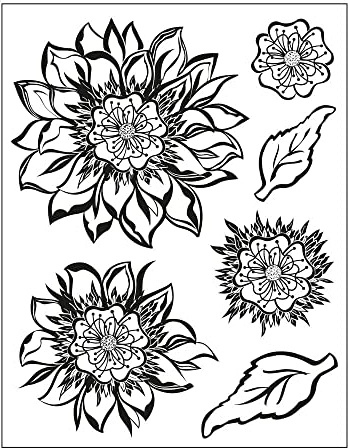 Viva Decor Silikonstempel D28 - 3D Blüte Amelie 14x18cm