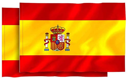 Bandera de España 2pcs (España 150 x 90 CM Polister)