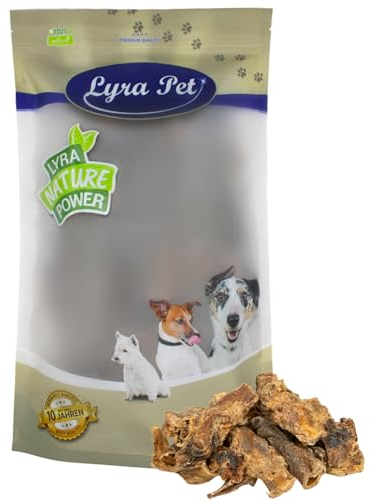Lyra Pet® 1 kg Ochsenziemer Abschnitte 4-12 cm | Ochse Rind Rinderhaut Kauspaß Leckerli Kauartikel Hundefutter Kausnack Belohnung Training
