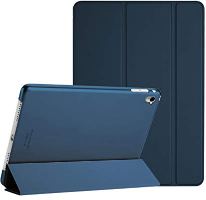 ProCase Custodia per iPad Pro 9.7 Pollici, Smart Cover Ultra Sottile Leggero, Auto Sleep/Wake, Supporto con Retro Semi-Trasparente Copertura per iPad Pro 9.7 2016 (A1673 A1674 A1675) -Blu Marino