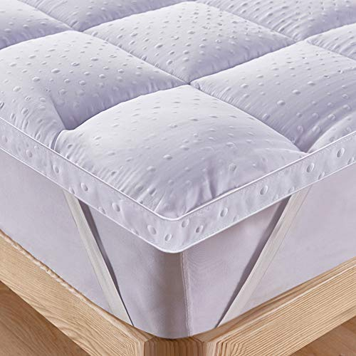 Bedecor 3D Massage Bubbles Topper,Sobrecolchon de Microfibra con 600GSM Poliester, Muy Comodo, Acogedor, Suave y Lavable a Maquina - 90 x 200 cm