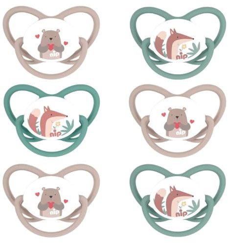 NIP Spar-Set Silikon Schnuller BUTTERFLY Gr 3. (18-32 Mo.) 6er Pack BPA frei made in Germany