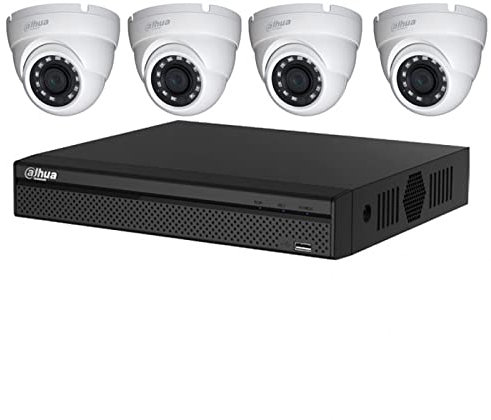 Kit vidéo Surveillance DAHUA 4 caméras dômes de 5 Mpx