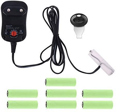 LEXIANG Éliminateur de Piles AA Alimentation UE Tension réglable 3V 4.5V 6V 9V L'adaptateur 12V Peut remplacer Les Piles 2AA à 8AA pour Les Jouets Fan Holiday Lights Talkie-walkie et Plus