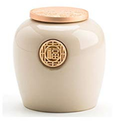 Teedose aus Keramik im japanischen Stil, Vintage-Stil, traditionelles versiegeltes Glas für Zuhause, Küche, Esszimmer, Dekoration, Perlweiß