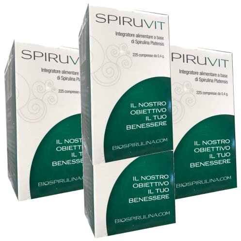 Biospirulina SPIRUVIT Spirulina 225 compresse | 4 confezioni