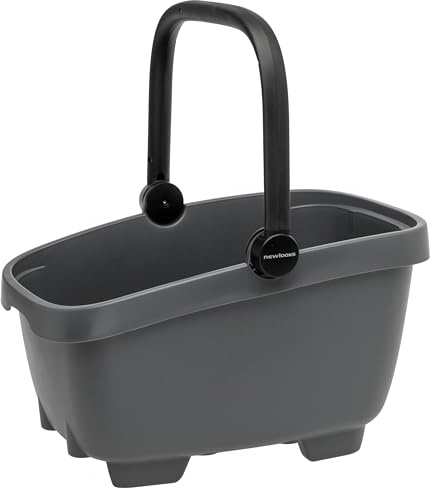 New Looxs Clipper Racktime Fahrradkorb, Grey, 49 x 37 x 29 cm
