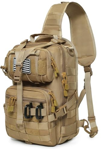 Lemubeane Taktische Schultertasche, Rucksack, Militär-Rover-Schultertasche, EDC MOLLE-Reihe, Umhängetasche, Brusttasche
