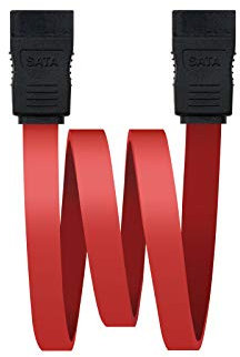 Monkey Ladder SATA Data Cable for Hard Disk or Devices with SATA Connection, Red, 0.5 m, OEM