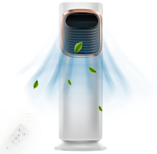 Enfriador de aire portátil, enfriador de aire evaporativo potente con temporizador incorporado de 2 a 8 horas, tanque de agua de 4 L, control remoto, for dormitorio, oficina en casa(110v)