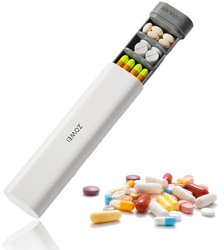 Pilulier quotidien pour 7 jours, boîte à médicaments de voyage hebdomadaire, boîte à pilules pour vitamines, médicaments, pilules, organiseur de comprimés pour les déplacements